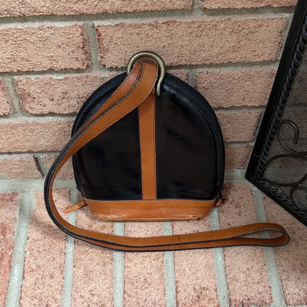 Black and Tan Crossbody Bag